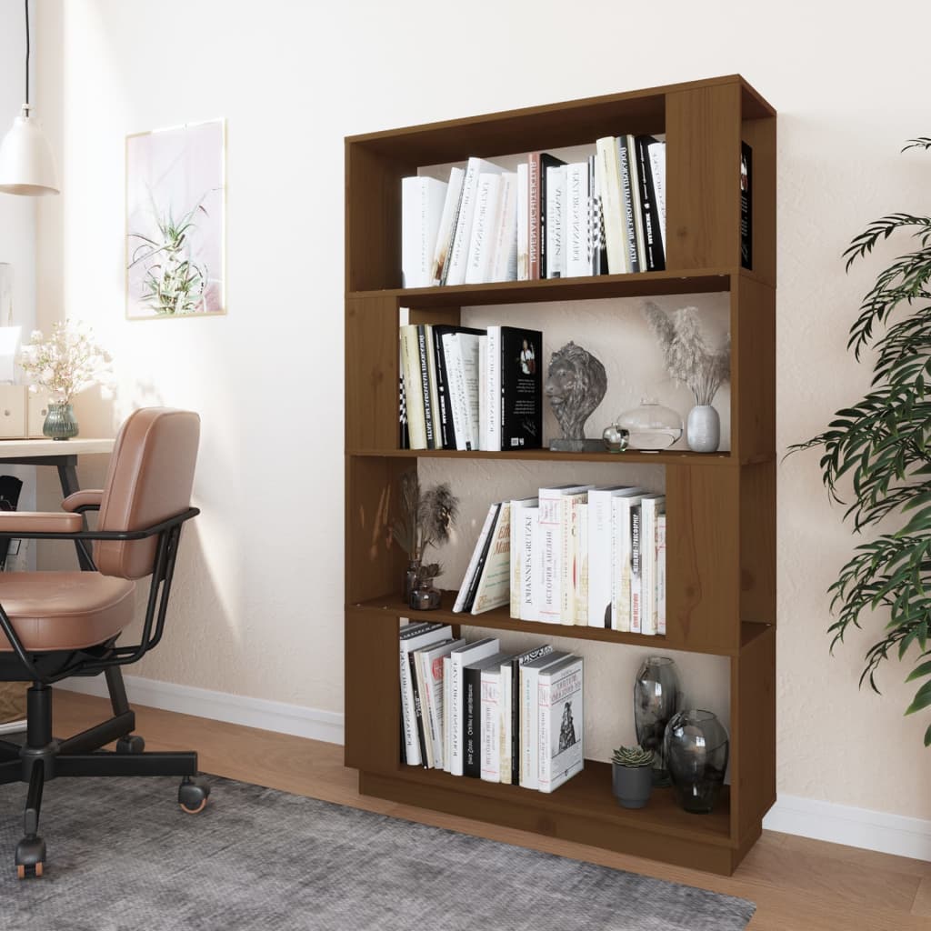 Book Cabinet/Room Divider Honey Brown 80x25x132 cm Solid Wood